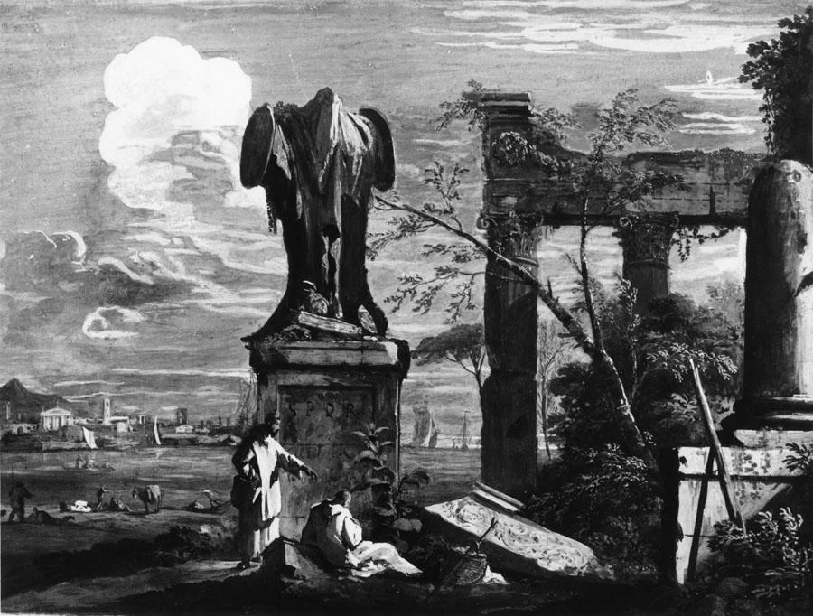 Rovine con monaci